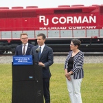 Ky Sec of Transportation Jim Gray, USDOT Secretary Pete Buttigieg, and Lexington Mayor Linda Gorton