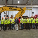 Congressman Andy Barr, R. J. Corman Officials, and Nicholasville Shops Team Members