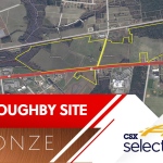 A map of the Willoughby Site with graphics displaying its name, its Bronze designation, and the CSX Select Site Logo