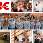 A collage featuring the RJC gives logo, a group picture of the RJC gives volunteers, and various photos of employees volunteering.